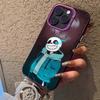 U-Undertale Санс пёсик Фиолетовая Матовая Ударопрочная Крышка Чехол для Телефона Для iPhone 17,16,15,14,13,12,11,Pro,XS,Max,Plus,Mini,SE4,E