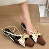 French Bow Design Bag Head Sandals Summer 2025 New Versatile Single Shoes Empty High Heels Fairy Shoes