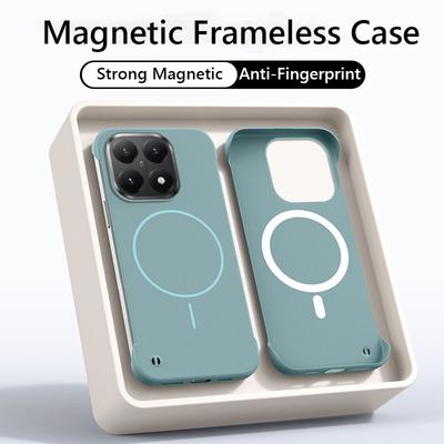 Безрамочный Магнитный Чехол для Беспроводной Зарядки Magsafe для Xiaomi 15T Pro Xiaomi15TPro 5G Тонкий Жесткий Задний Чехол
