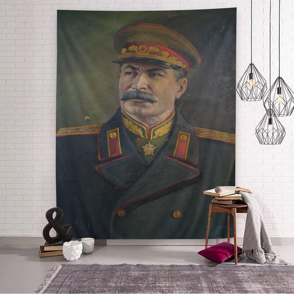Ленин Иосиф Сталин Сделай сам Настенный гобелен Искусство Научная фантастика Комната Домашний декор Настенное искусство Декор