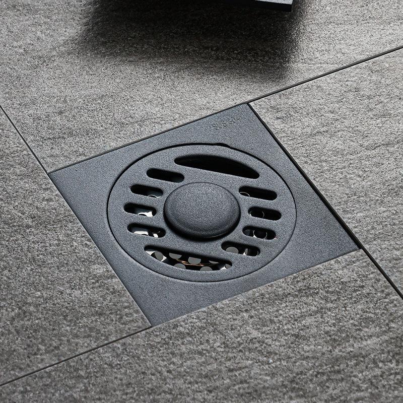 Полосатый слив для душа с защитой от запаха, матовый черный, слив для душа, пол 10 см, квадратный слив для душа из нержавеющей стали, аксессуары для ванной комнаты