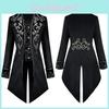 Fantasy European Mens Middle Ages Style Tailsuit With Embroidered Polyester For Stage Performances