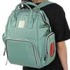 Сумка для подгузников для кормления грудью, многофункциональная, большой емкости, дорожный рюкзак для мам, озеро зеленый