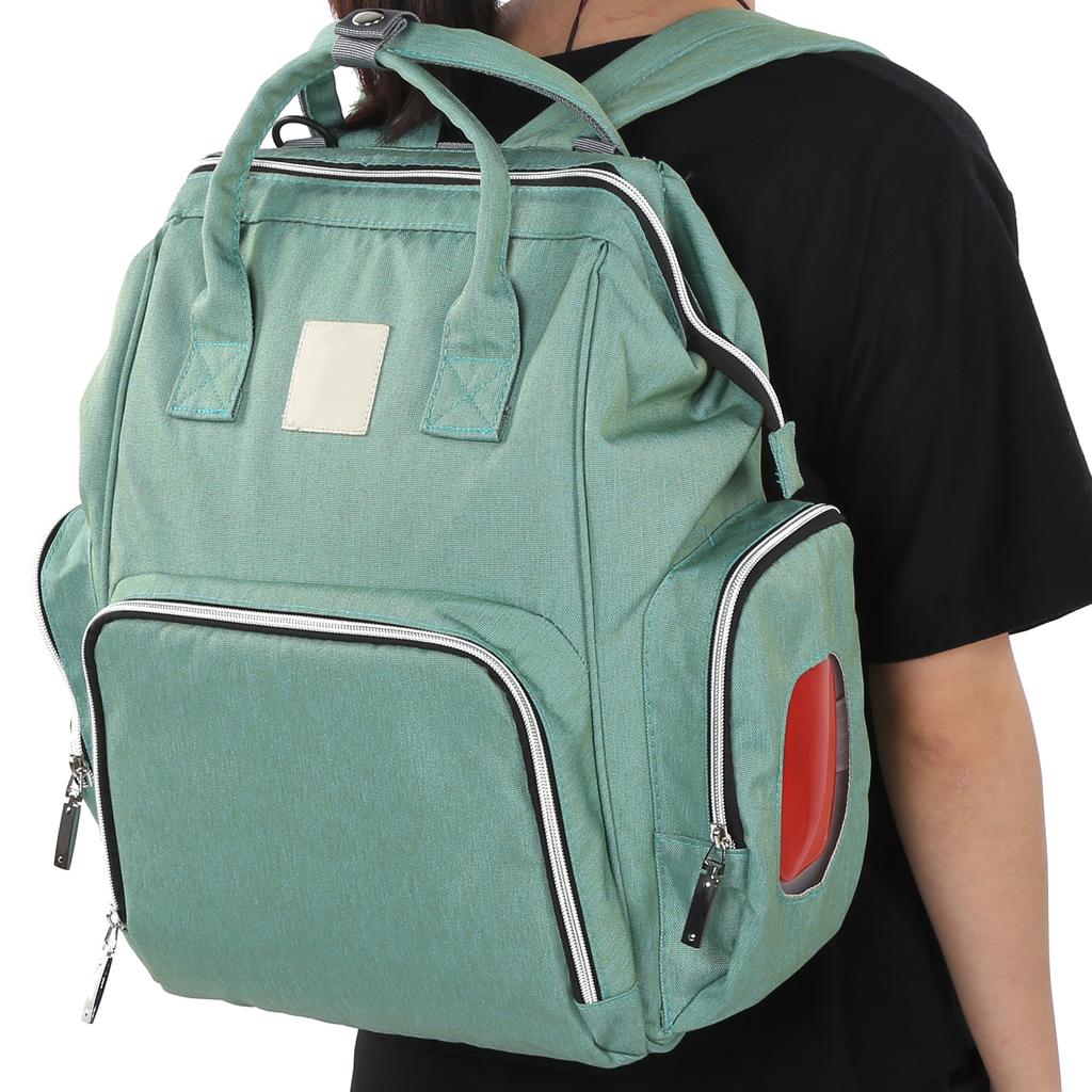 Сумка для подгузников для кормления грудью, многофункциональная, большой емкости, дорожный рюкзак для мам, озеро зеленый