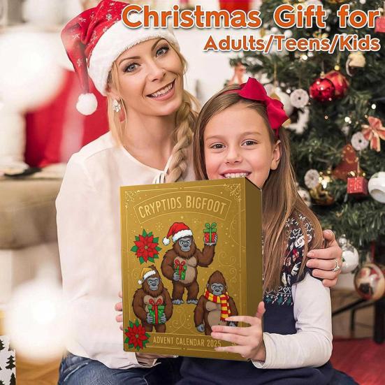 Рождественский дикарь Адвент-календарь Мультяшная фигурка дикаря Рождественский календарь обратного отсчета