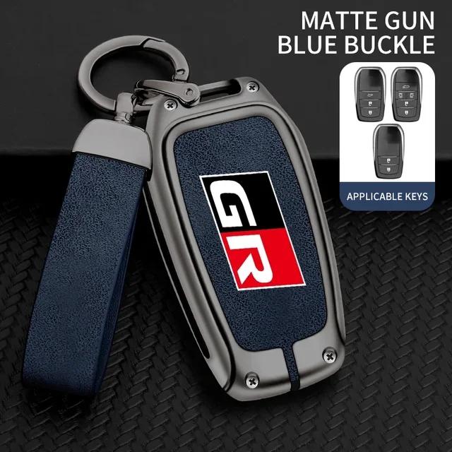 UWSY2 Auto TPU Zinc Alloy Key Case Bag For Toyota GR 86 Supra Yaris RAV4 Prius Corolla C-HR Camry Auris Car Key Chain Metal Key Shell