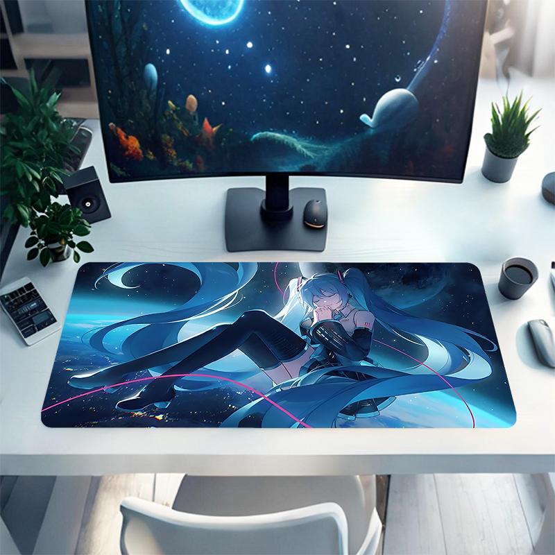 1Pc Space Fantasy Journey Gaming Mouse Pad Keyboard Desk Mat Non-slip Rubber Lock Edge Waterproof Computer Mousepad for Office Home Decor Y1150