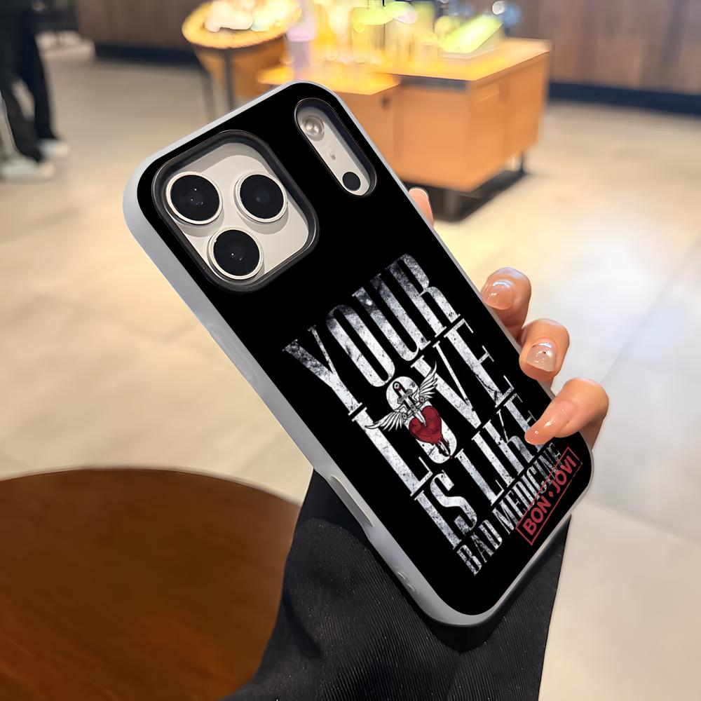 Чехол для телефона Rock Band B-Bon Jovi Forever Для IPhone 17 Air 16 E 15 14 Plus 13 12 11 Pro Max Желейный 2 в 1 Защитный чехол