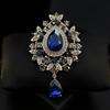 Zinc Alloy Zircon Crystal Brooch Retro Palace Style Pendant Brooch New Corsage Pins  Wedding