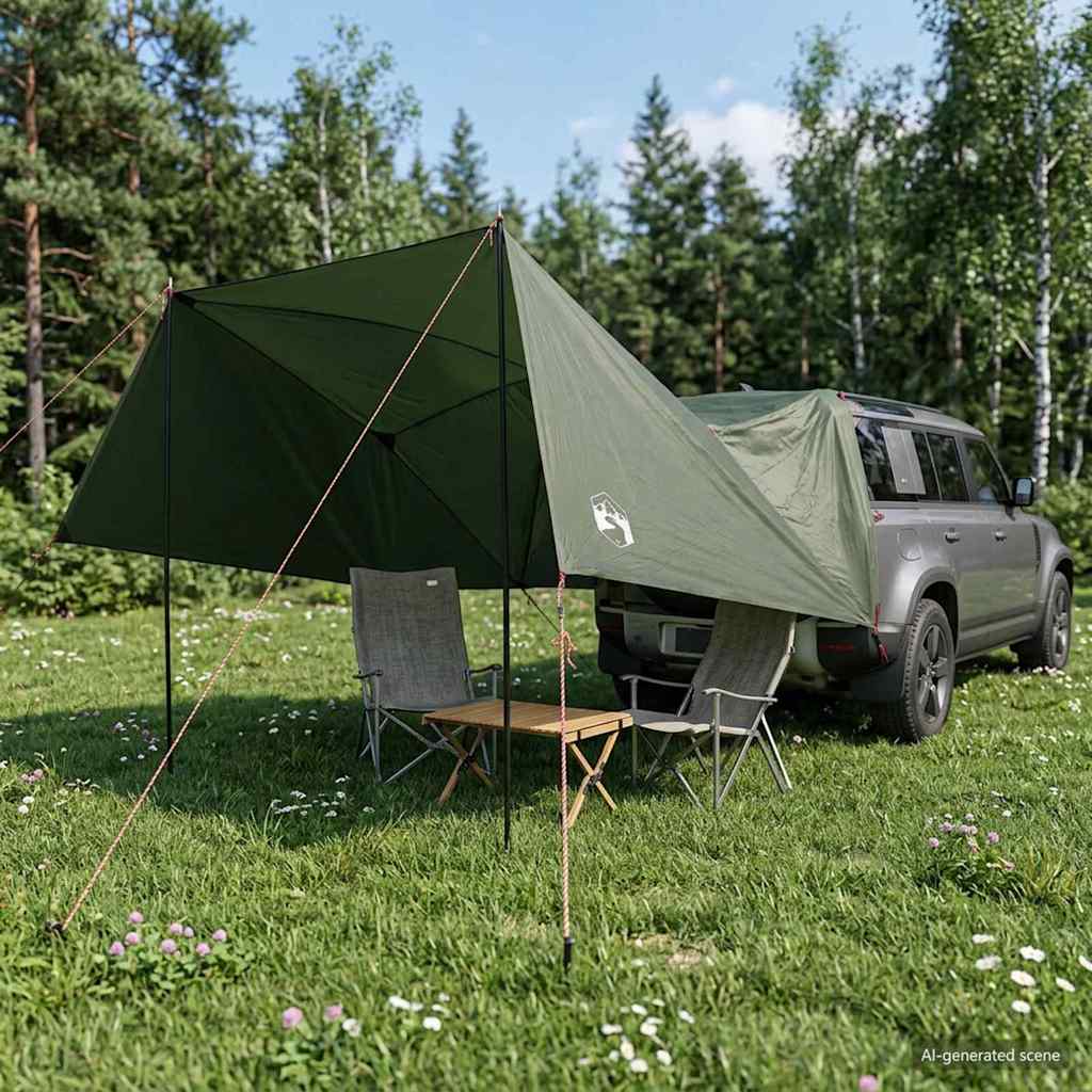 Car Canopy Olive Green 308 x 215 x 220 cm Polyester and Steel