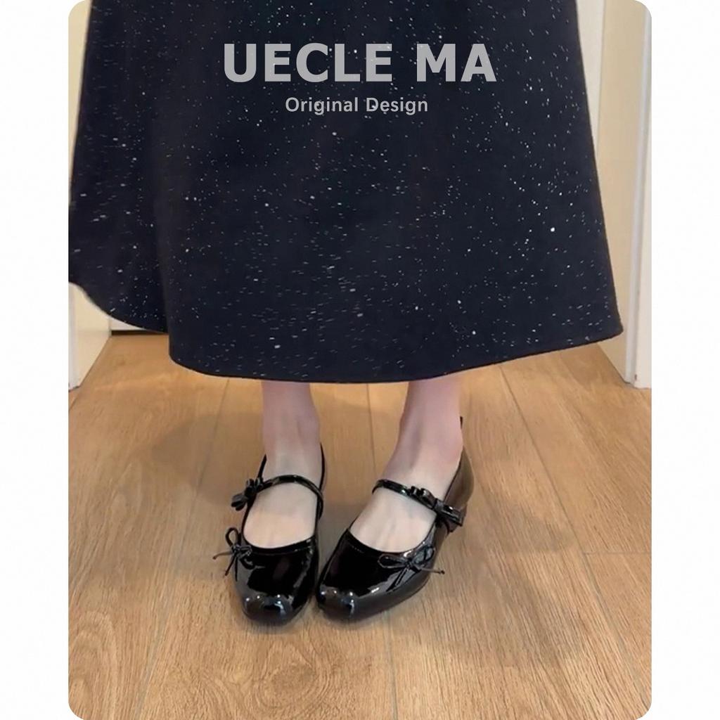 Овчина~ Французские одинарные туфли женские балетки с плоским бантом туфли с открытым верхом вечерние туфли черные ретро туфли Мэри Джейн