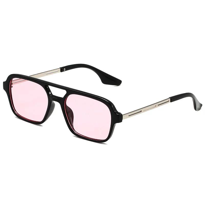 Small Frame Square Sunglasses Woman Brand Designer Fashion Luxury Sun Glasses Female Vintage Hollow Leopard Blue