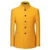 Мужской деловой повседневный пиджак Zhongshan Top Solid Color Standneck Ottenle Boarded Suit Plus Size
