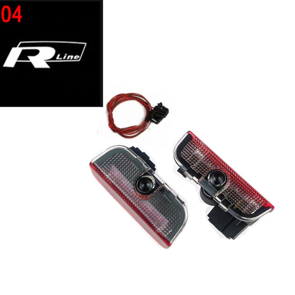 2Pcs LED blue Welcome Projector Light Door Lamp For VW Golf 5 6 7 7N Touran CC Passat Magotan B6 B7 B8 Tiguan Car Styling