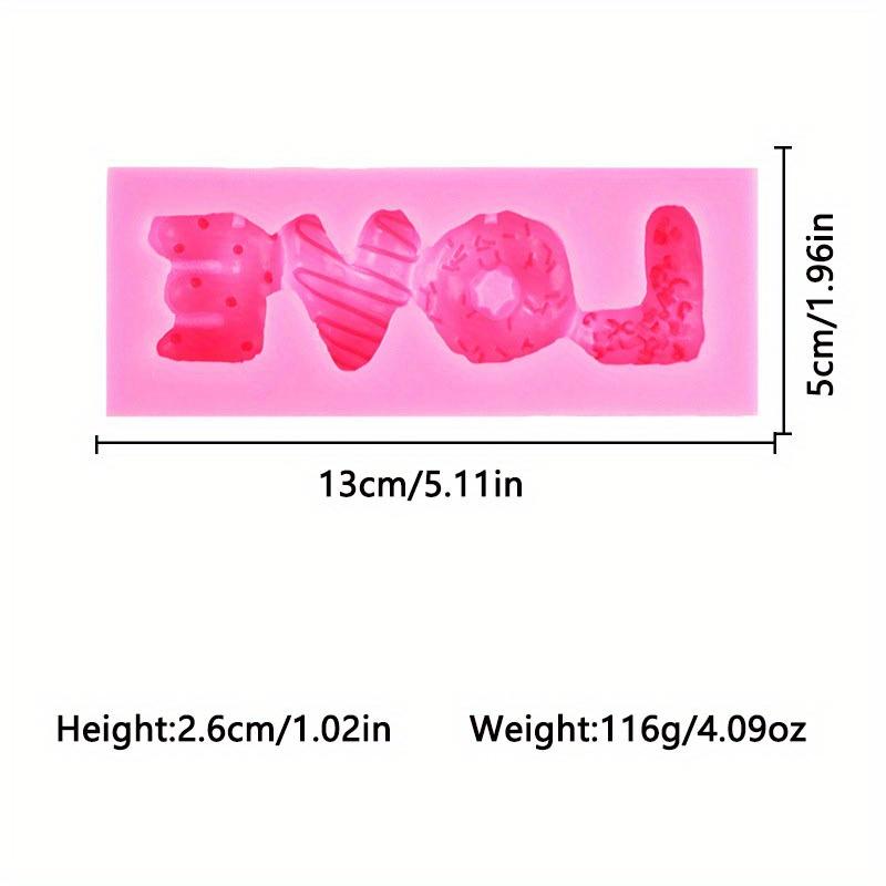 1 шт. силиконовая форма в форме пончика с надписью «LOVE» для шоколада, помадки и конфет - 3D-формы для выпечки для украшения тортов своими руками,