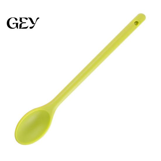 Food Grade Silicone Spoon Long Handle Spoon, Heat Resistant Stirring Multi-purpose Dishwasher Safe Non-stick Mixing Kitchen Utensils
