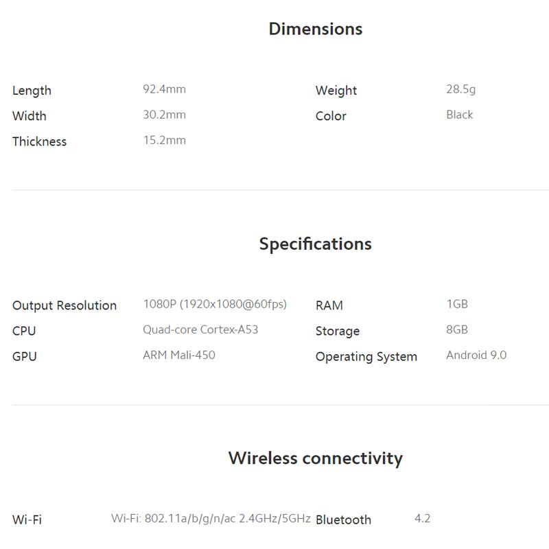 Медиаприставка Xiaomi Mi TV Stick
