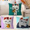 T-Turbo Granny Cat Pillowcase 45x45cm Cute Pillowcase Living Room Sofa Cushion Cover Bedroom Home Decoration Children's Gift