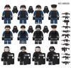 12PCS/Set Soldiers Shield Mask SWAT Police Team Army  Army Minifigures Action Figures Building Blocks Kit Bricks Model Toys