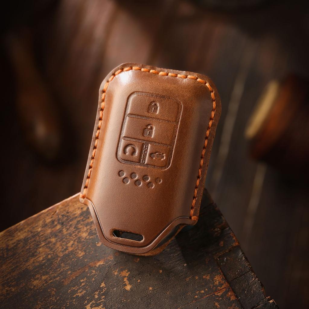 Ретро чехол для ключа подходит для кожаного чехла для ключа Honda CRV Lingpai XRV 10-го поколения Civic Accord Crown Fit.