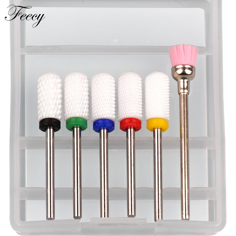 6 шт. фреза для маникюрного набора, фрезы для ногтей, фреза, аксессуары для маникюрного станка, фрезы для снятия гель-лака