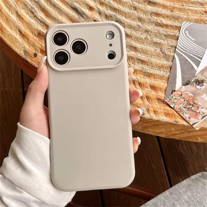 Высококачественный защитный чехол из жидкого силикона для iPhone 17 Air 16 15 14 13 12 11 Pro Max Plus 16E 17 Pro Max Защита камеры Матовый Мягкий чехол