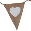 LOVE Triangle Linen Hanging Flags Heart Shaped Banner Bunting for Wedding Decoration