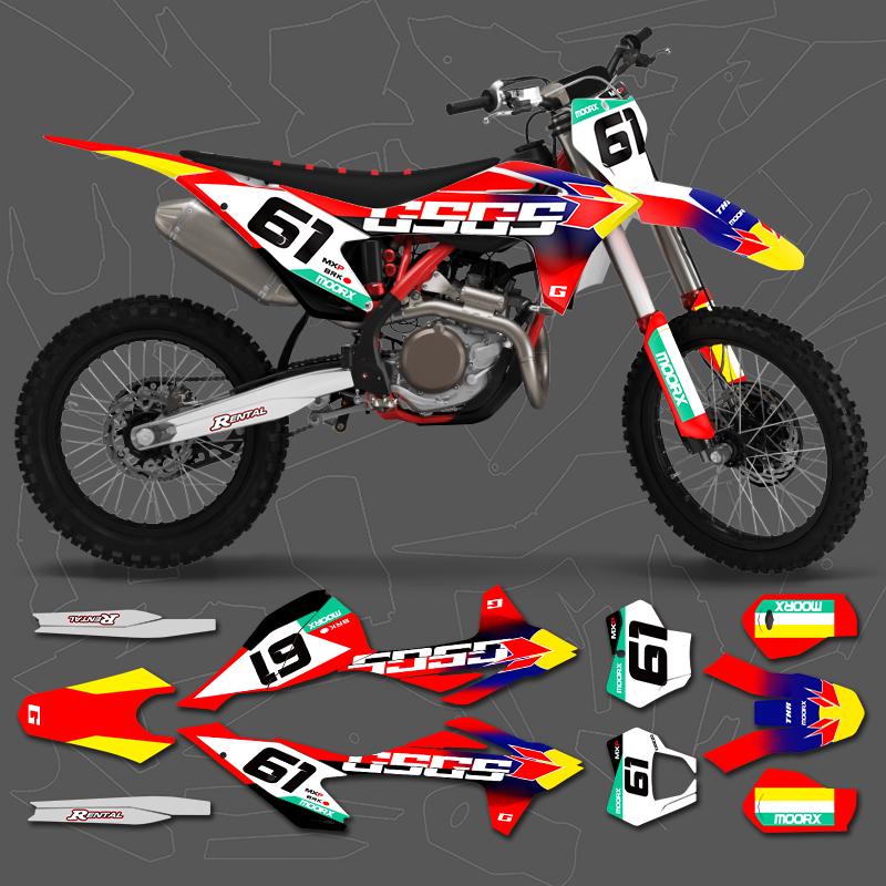 DSMTECH Custom Graphics Background Decals Stickers Kits for Gasgas Gas Gas EC MC 150 200 250 300 350 400 450 2021 2022 2023 004