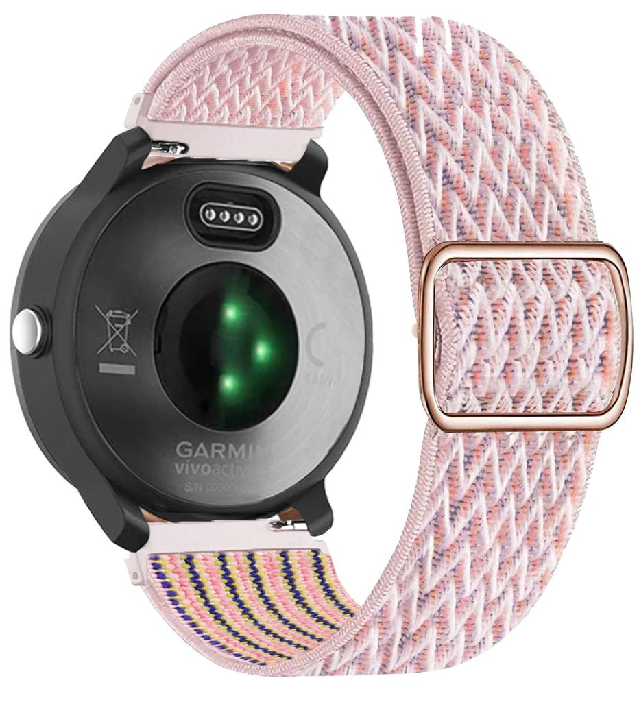 20 мм 22 мм нейлоновый ремешок для Garmin Vivoactive 4 3 HR, браслет для часов Venu 2 SQ Forerunner 645, эластичный браслет, Fenix 6 5 Pro