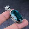 Indicolite Tourmaline Gemstone Handmade 925 Sterling Silver Pendant 2.09" R5z27