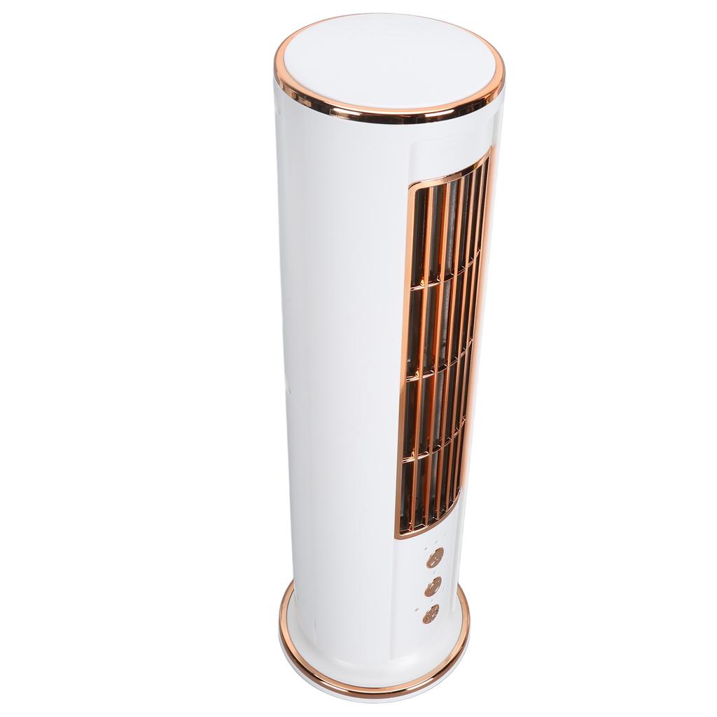 Desktop Bladeless Fan 3 Speed Wind Tower Shaped USB Rechargeable Fan with Remote Control for Summer