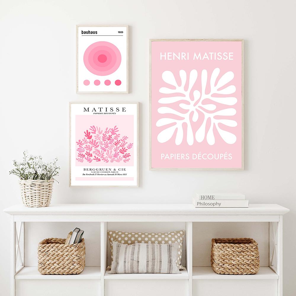 Mid Century Modern Matisse Print Gallery Wall Bauhaus Poster Danish Pastel Female Line Art Canvas Painting Home Decor Pictures