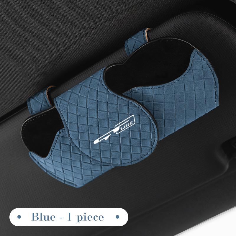 AABIV1 Car Visor Glasses Case For KIA K5 K2 K3 Ceed Sportage Rio 3 Proceed Sedona Forte Cerato Venga Magnetic Leather Sunglasses Holder