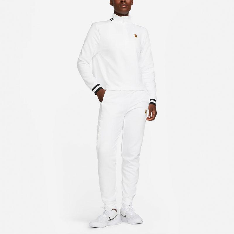 Nike Толстовка с воротником-стойкой и вышитым логотипом Court Dri-FIT Heritage, женские топы белого цвета FB4152-100