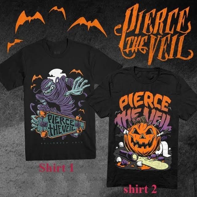 Pierce The Veil Хэллоуин Унисекс Хлопковая Футболка S-5XL PP2393