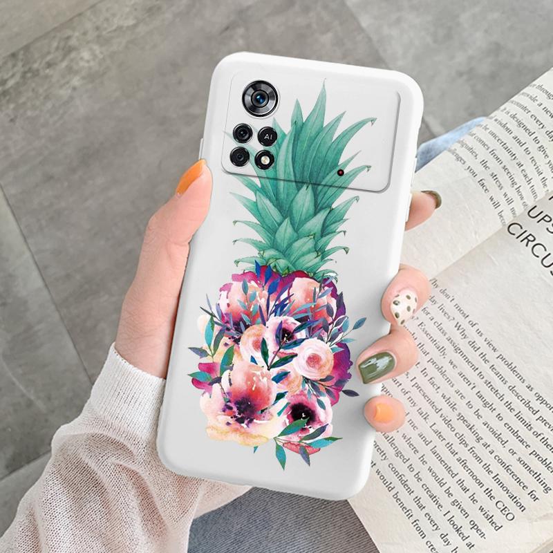 Для Poco X4 Pro 5G M4Pro Чехол Funda Винтажный Цветок Лист Защитный Чехол TPU Capa Для Xiaomi Poco X4 Pocox4 X 4 M4 Pro Coque