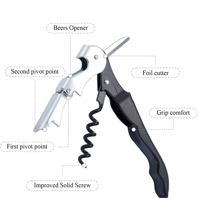 Stainless Steel Professional Red Wine Opener Portable Screw Corkscrew Multifunction Wine Bottle Opener Kitchen Tools Beer Opener