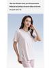 Women's Class A Summer Pajamas: Short Sleeve, Front Slit, Loose Fit, Cool Fabric Homewear Set