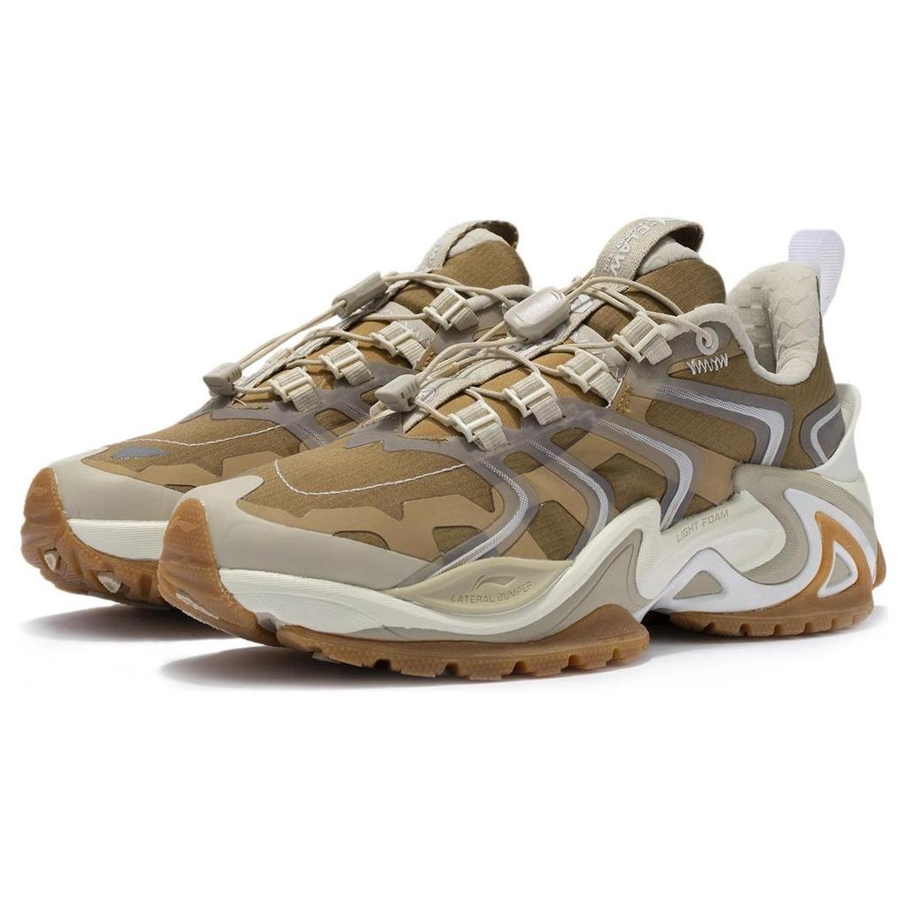 Li Ning Cat Paw X Claw ACE Низкие беговые кроссовки Женские Костяной коричневый ARYR018-9