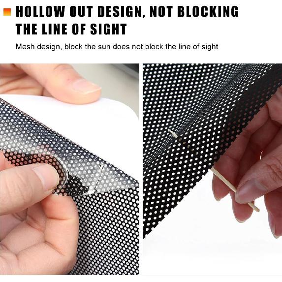4 PCS Car Side Window Sunshade, 16.5"×15" Static Cling Auto Shade Sticker For UV, Heat, Glare & Privacy Protection, Reusable Vehicle Window Film