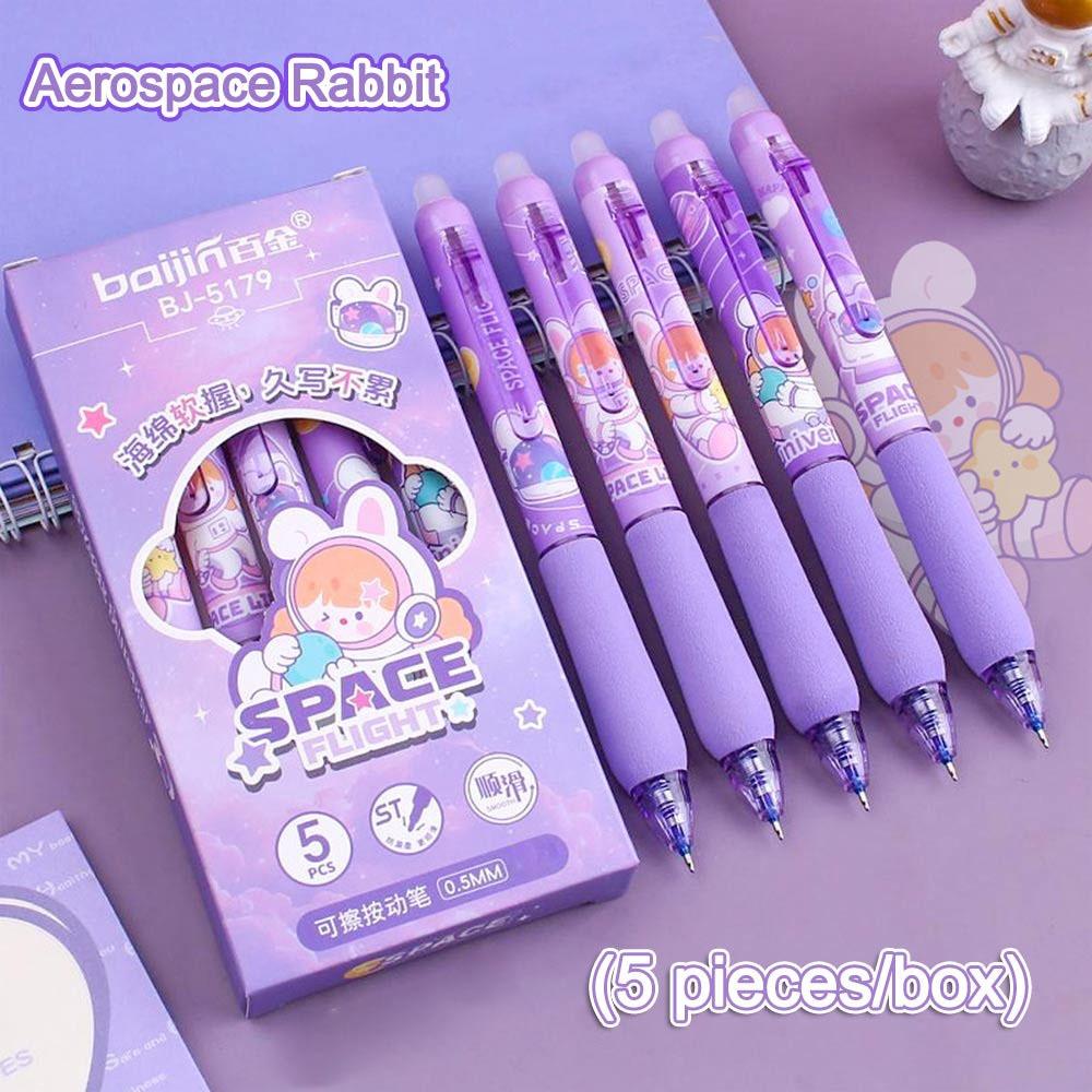 5 шт. мультяшный астронавт мягкая ручка стираемая ручка пресс нейтральная ручка милый вопрос ручка студент