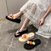 Niche Design Seaside Vacation Beach Flip-flops Women's 2025 Summer Wear Fashion Versatile Thick Bottom Flowers