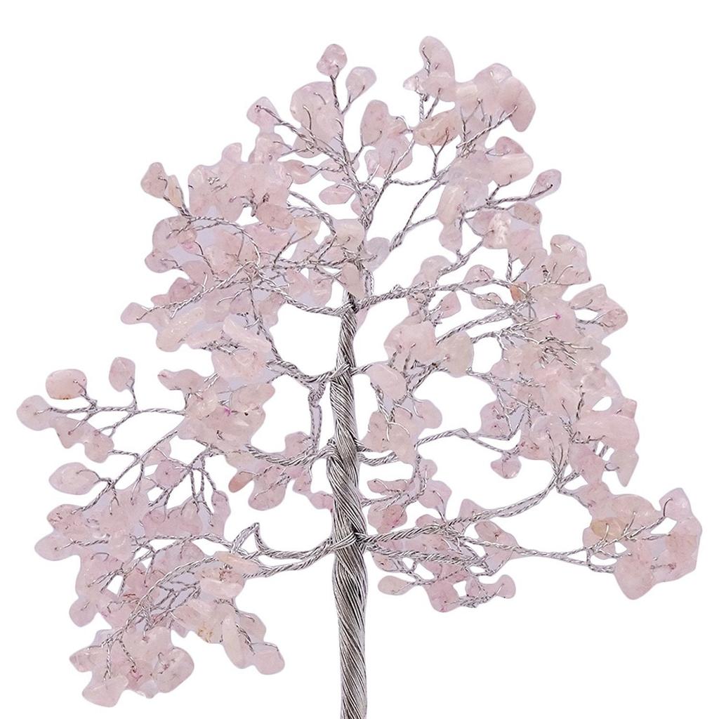Harmonize Rose Quartz Tree Reiki Healing Stones Spiritual Feng Shui Vastu Table