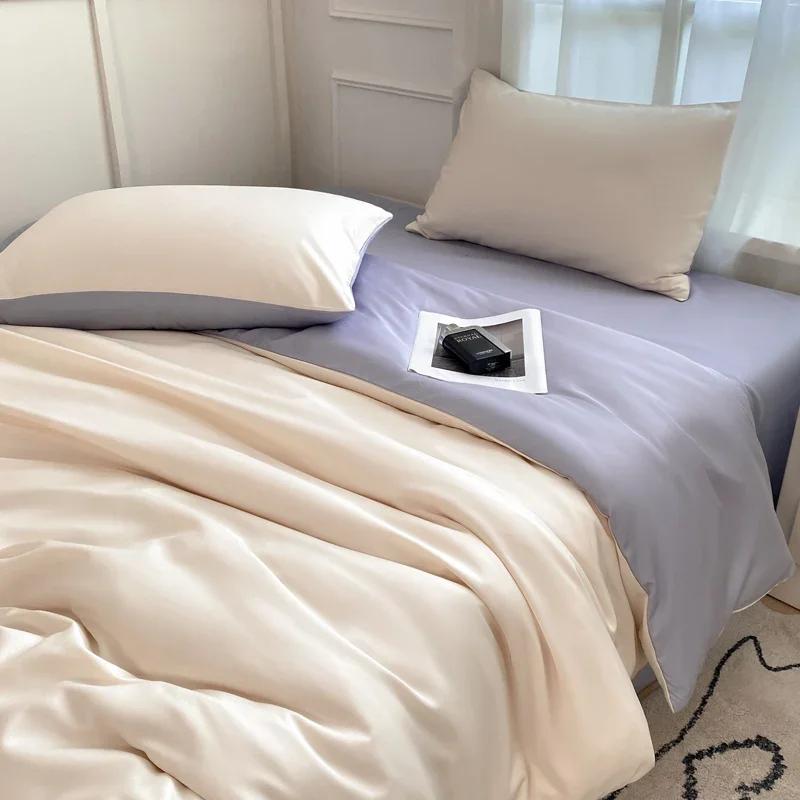 Nordic Bed Linen 100% Cotton Bedding Set with Sheet Duvet Cover Pillowcase Single Couple Bedsheet King Queen Double Twin Size