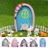 Multicolor Miniature Elf Door Gift Wood Craft Garden Decorations Fairy Tale Gate Micro Landscape DIY Fairy Door