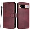 For Google Pixel 8a Cases Wallet Stand Retro Texture Leather Phone Cover with Lanyard
