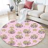 Princess Peach pattern round rug,Carpet Rug for Living Room Bedroom Playroom ,Non-slip Floor Mat,Holiday Gifts and Birthday Gifts.