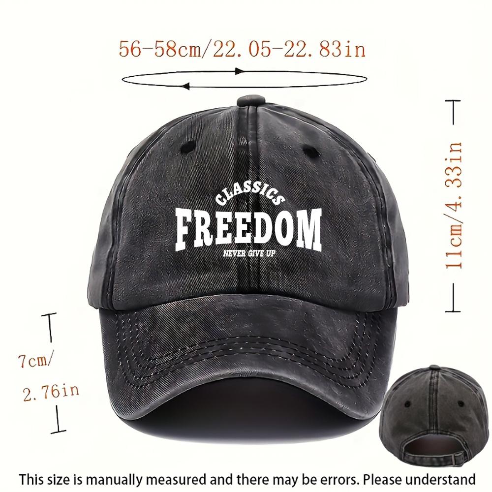 pc Freedom Style Cap Outdoor Fashion Caps WomenS Hats Street Washed Caps for Men Lightweight And Airy Outdoor Cap Adjusta