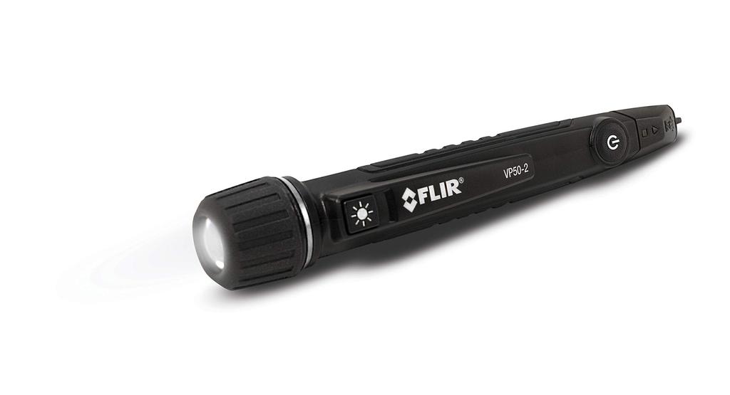 FLIR Напряжение категории IV, сигнализация с обратной связью и мощным зеленым светодиодом VP50-2 Бесконтактный детектор, свет, вибрация, фонарик,
