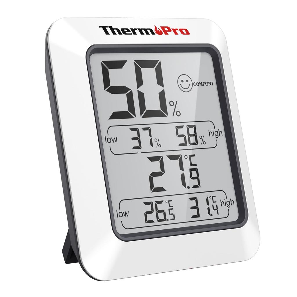 ThermoPro ThermoPro Цифровой измеритель с циферблатом Высокий с Идеально подходит для дождливой Подходит для настольного и TP50 Гигрометр/Температура Значок, Точность,